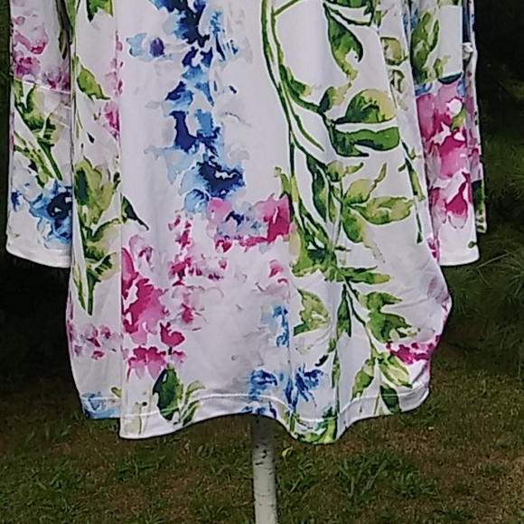 NEW Susan Graver Bateau Neck Split Sleeve Top - Picture 7 of 11